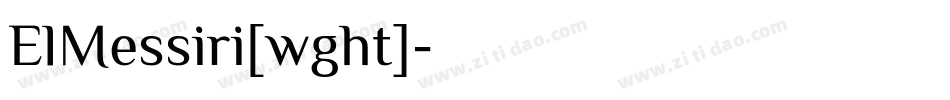 ElMessiri[wght]字体转换